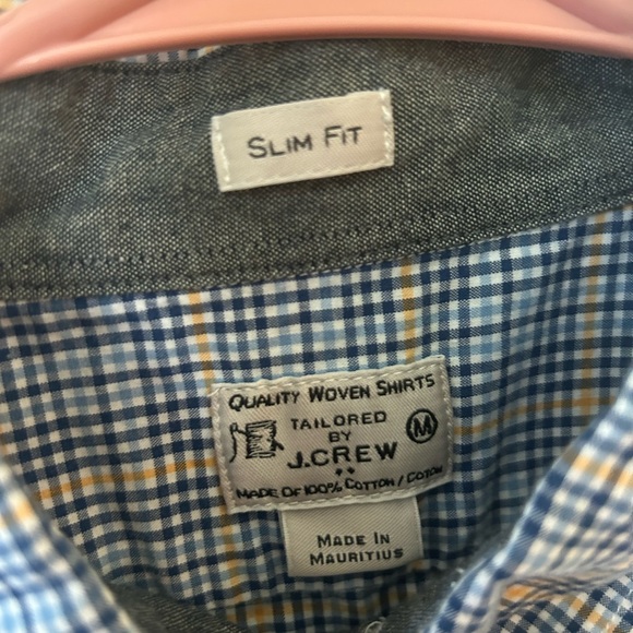 J Crew Blue and Yellow Plaid Button Down - Picture 2 of 3